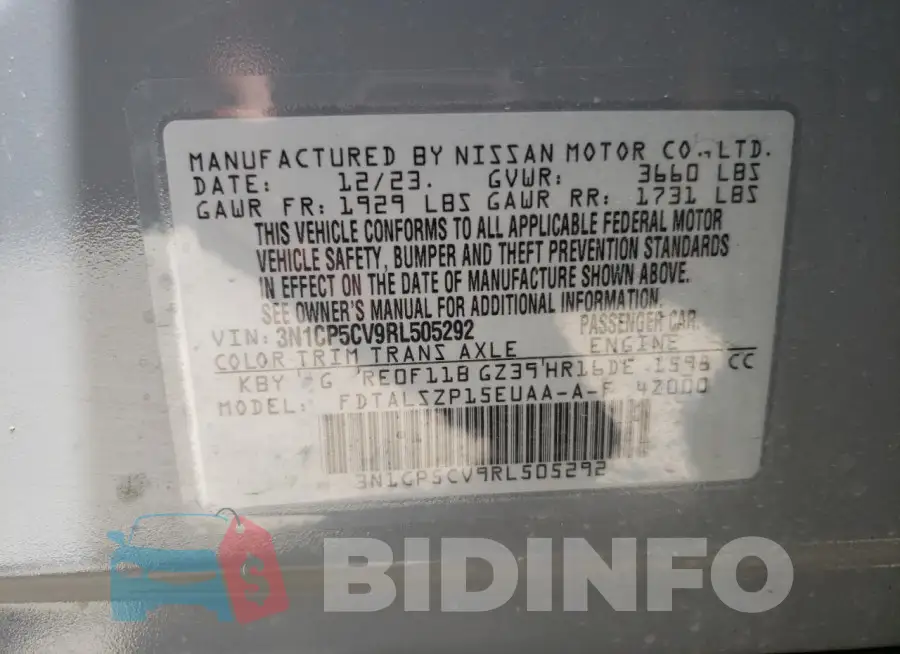 3N1CP5CV9RL505292 Photo# 12