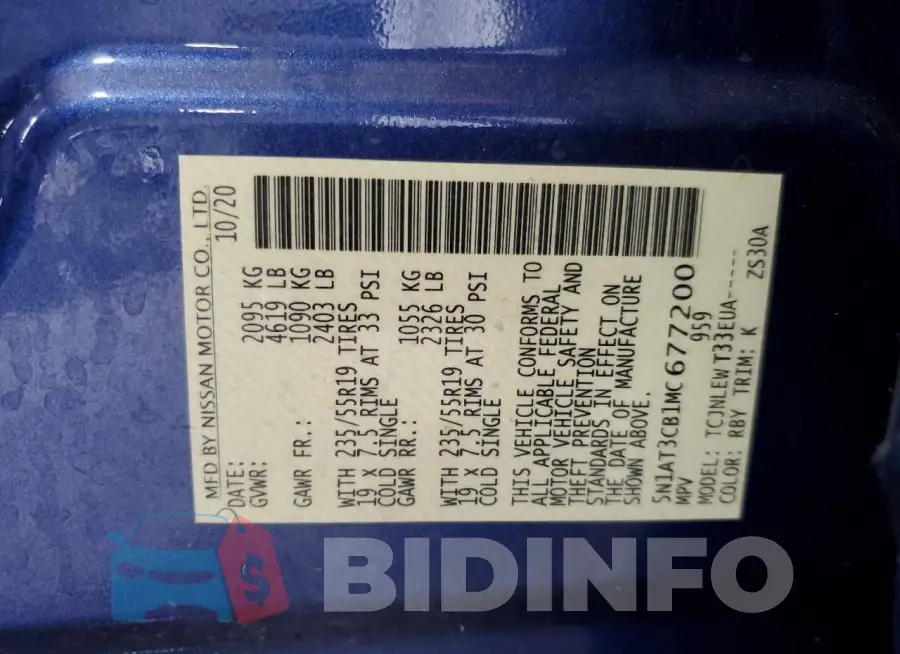 5N1AT3CB1MC677200 Photo# 14