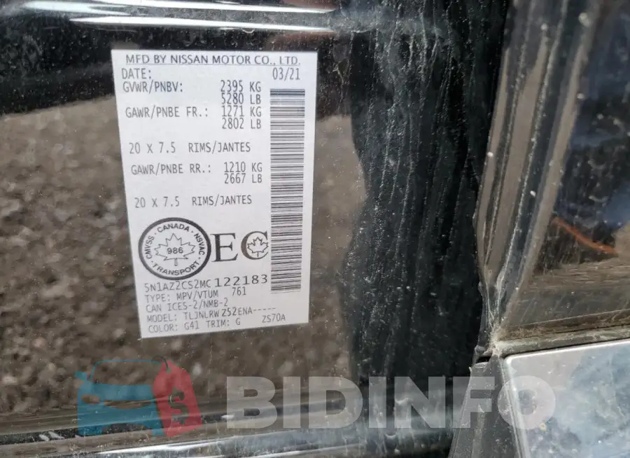 5N1AZ2CS2MC122183 Photo# 14