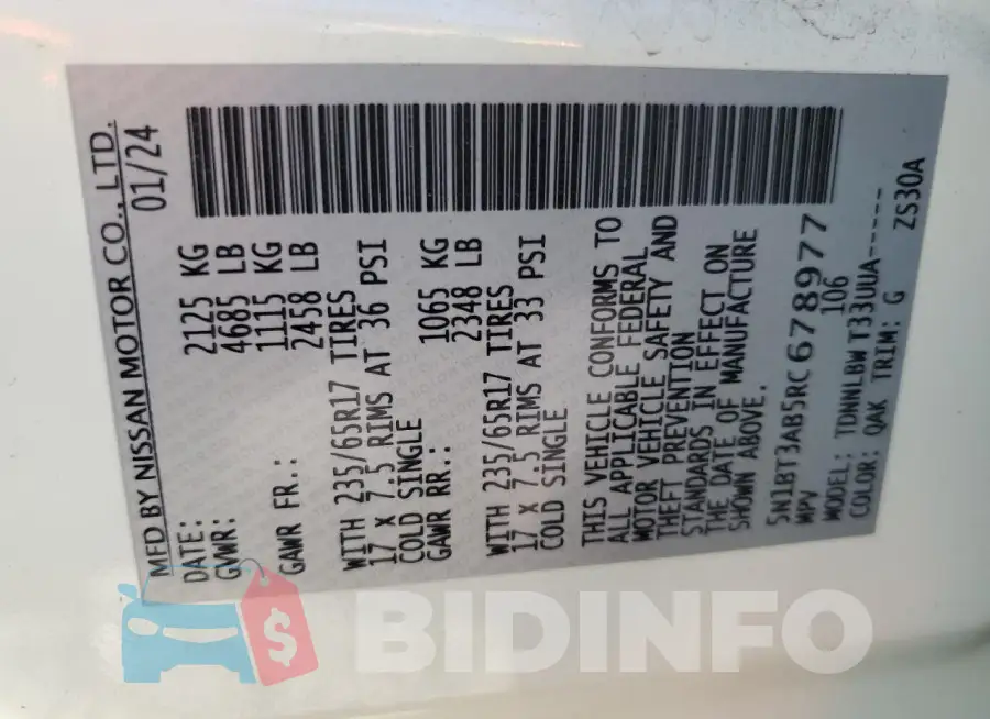 5N1BT3AB5RC678977 Photo# 13