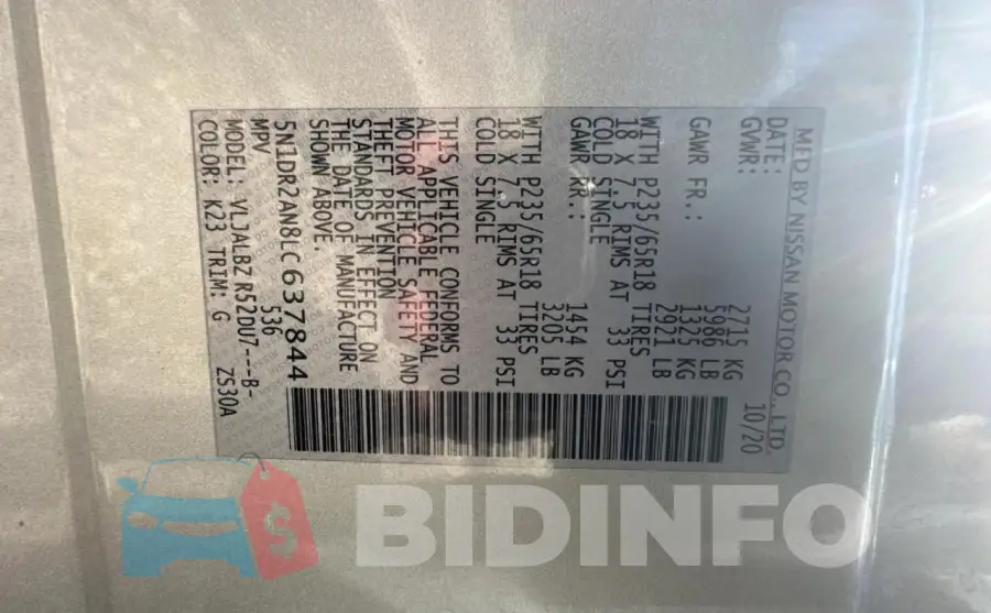 5N1DR2AN8LC637844 Photo# 10