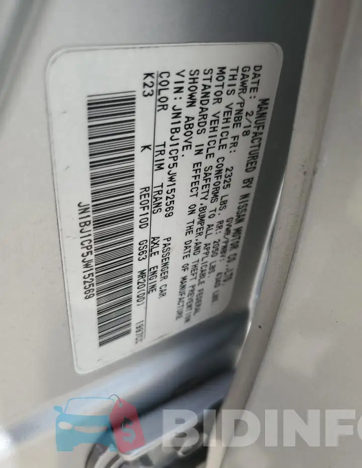 JN1BJ1CP5JW152569 Photo# 13