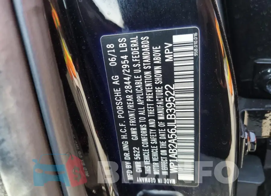 WP1AB2A56JLB39522 Photo# 14