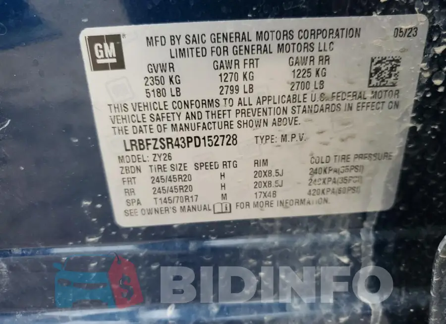 LRBFZSR43PD152728 Photo# 13