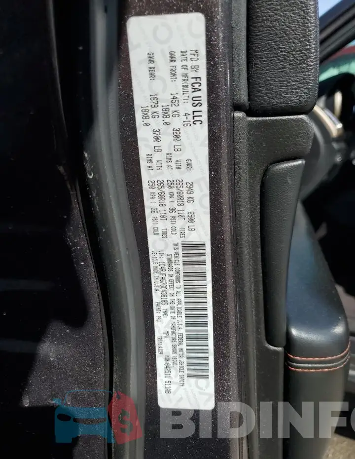 1C4RJFAG7GC438185 Photo# 12