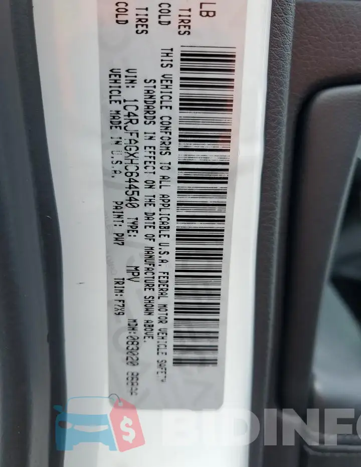 1C4RJFAGXHC644540 Photo# 13