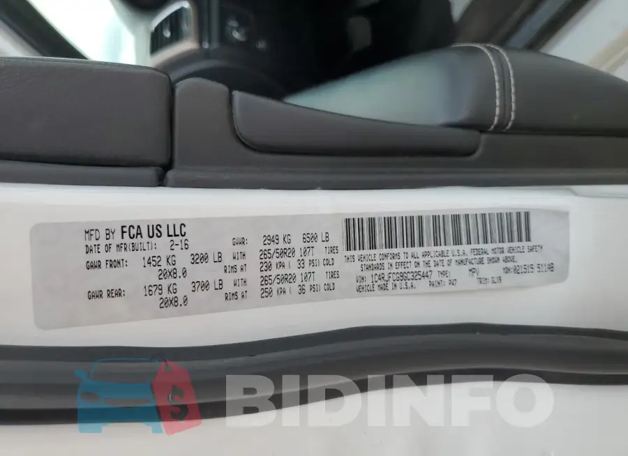 1C4RJFCG9GC325447 Photo# 12
