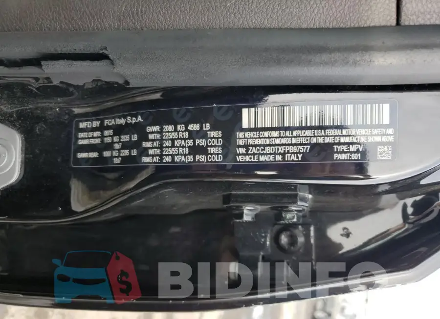 ZACCJBDTXFPB97577 Photo# 12