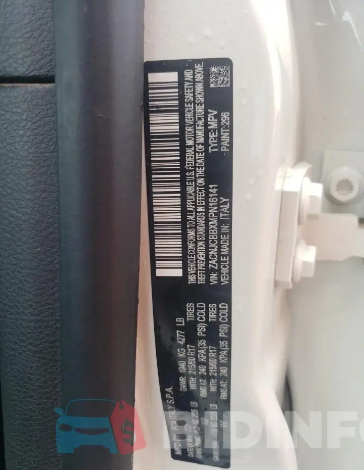 ZACNJCBBXMPN16141 Photo# 13