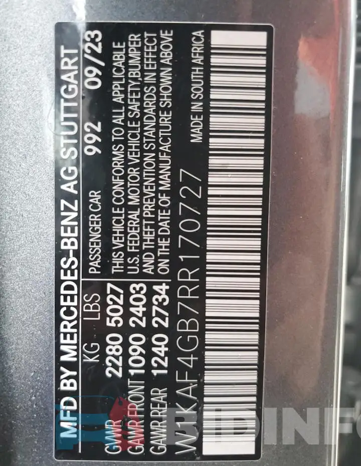 W1KAF4GB7RR170727 Photo# 12