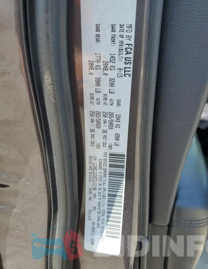 1C4RDJDG5FC112194 Photo# 13