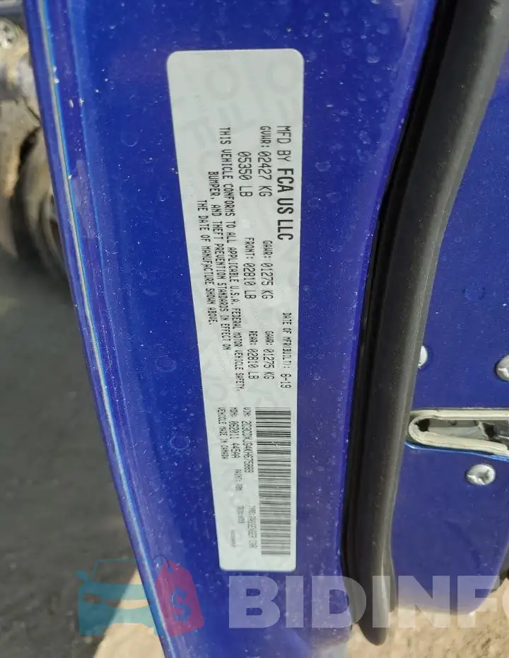 2C3CDXJG4KH675889 Photo# 12