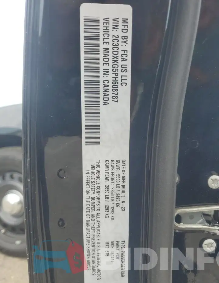 2C3CDXKG5PH608787 Photo# 12