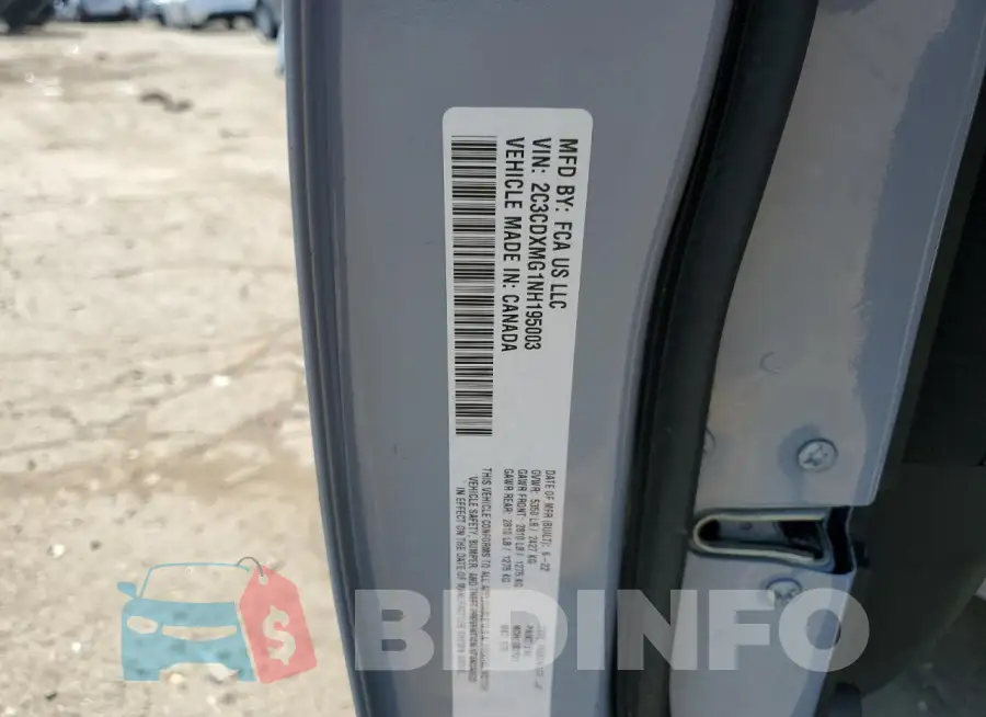 2C3CDXMG1NH195003 Photo# 12