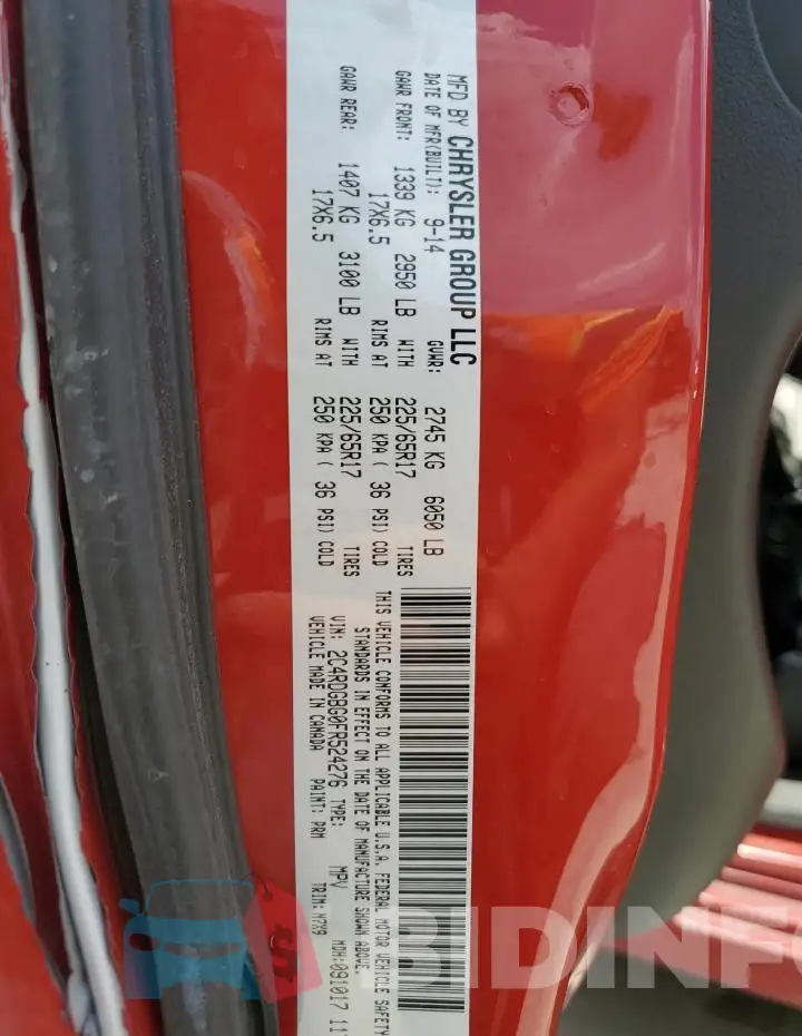 2C4RDGBG0FR524276 Photo# 14