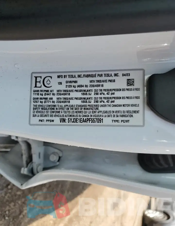 5YJ3E1EA4PF557091 Photo# 12