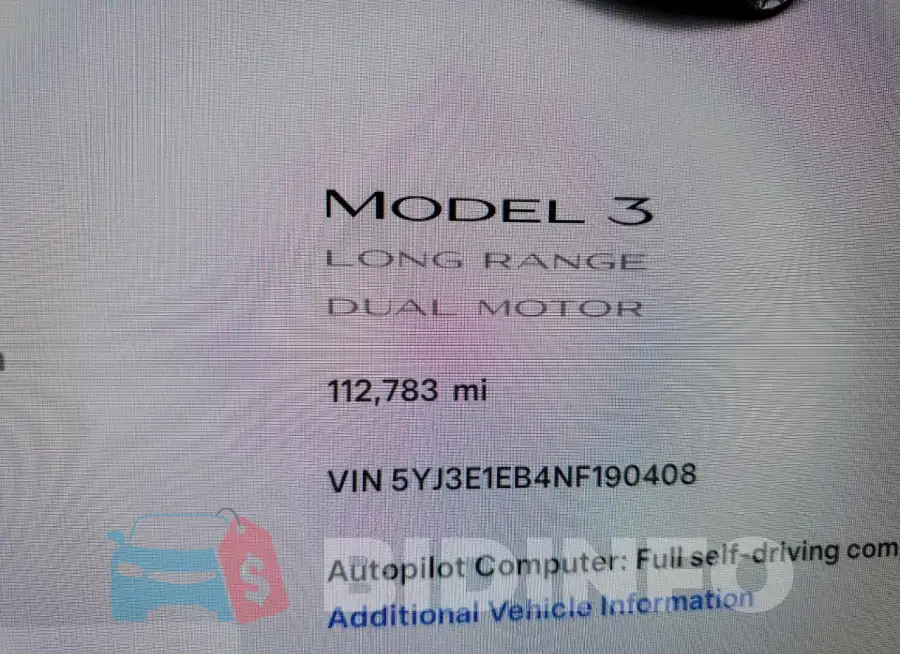 5YJ3E1EB4NF190408 Photo# 9