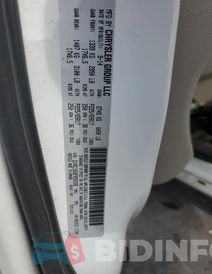 2C4RC1BG9FR552335 Photo# 12