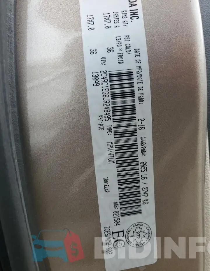2C4RC1EG6JR248495 Photo# 14