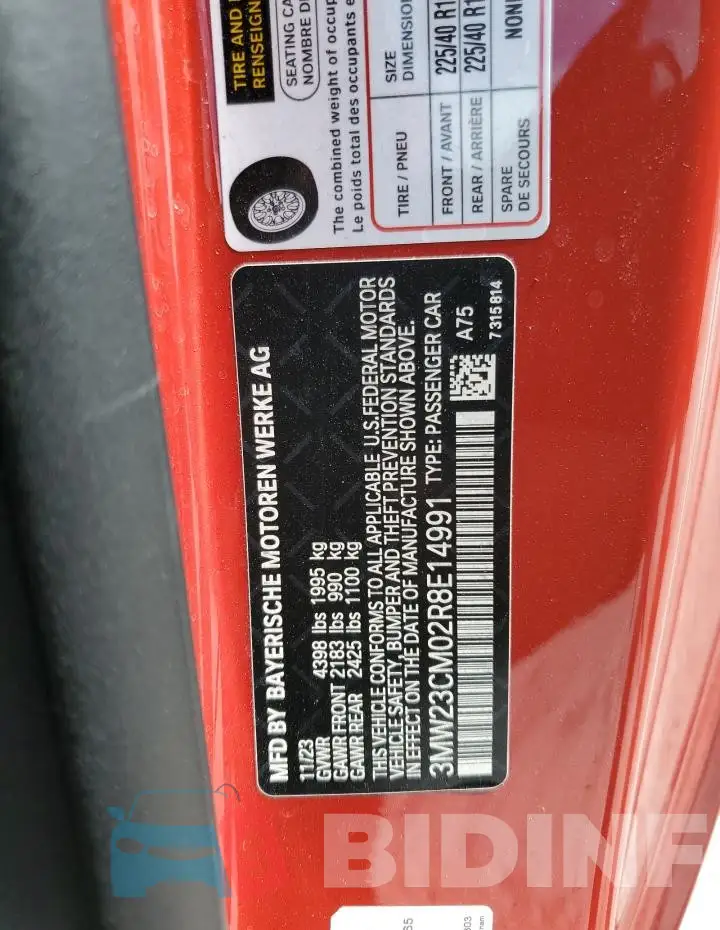 3MW23CM02R8E14991 Photo# 12