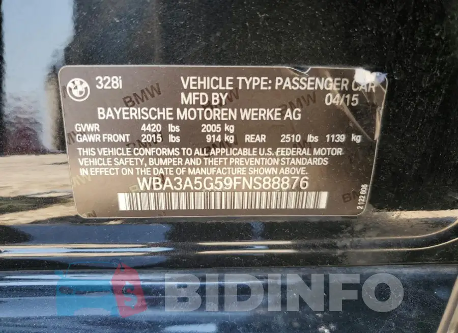 WBA3A5G59FNS88876 Photo# 12