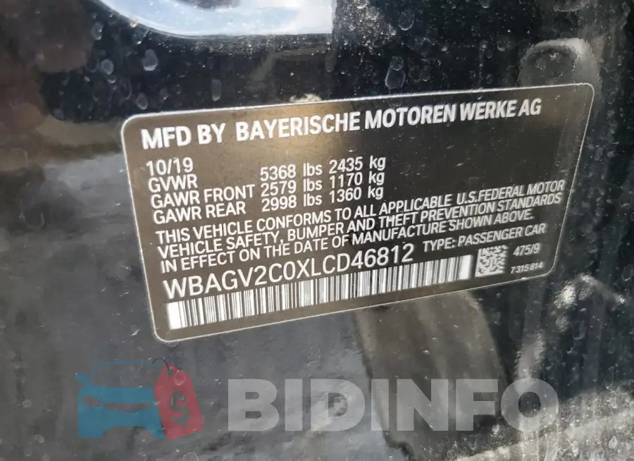 WBAGV2C0XLCD46812 Photo# 12