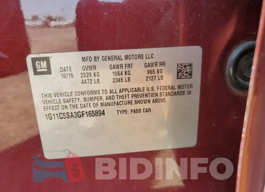 1G11C5SA3GF165894 Photo# 12