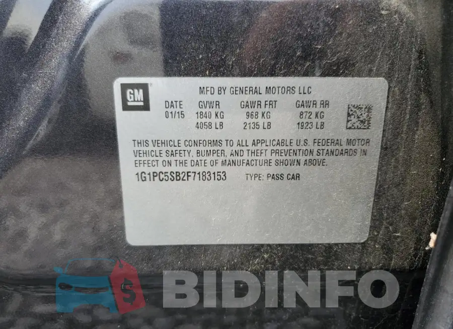 1G1PC5SB2F7183153 Photo# 12