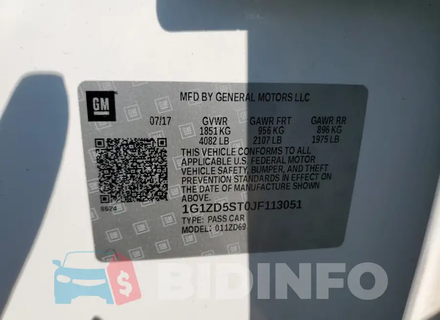 1G1ZD5ST0JF113051 Photo# 12