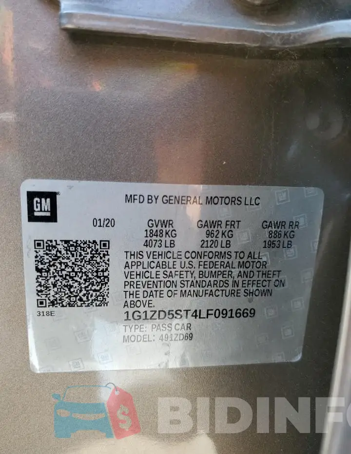 1G1ZD5ST4LF091669 Photo# 12