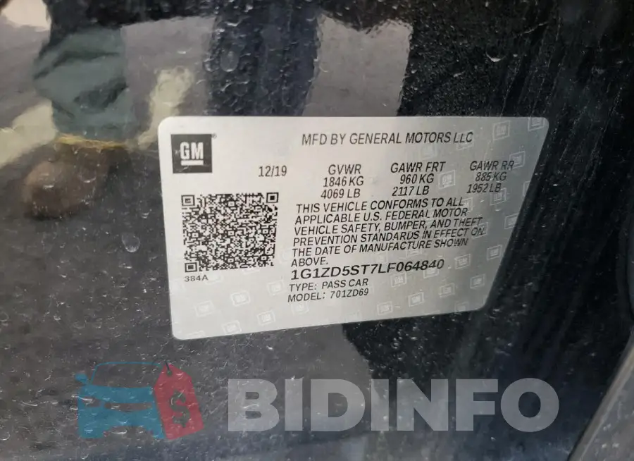1G1ZD5ST7LF064840 Photo# 12