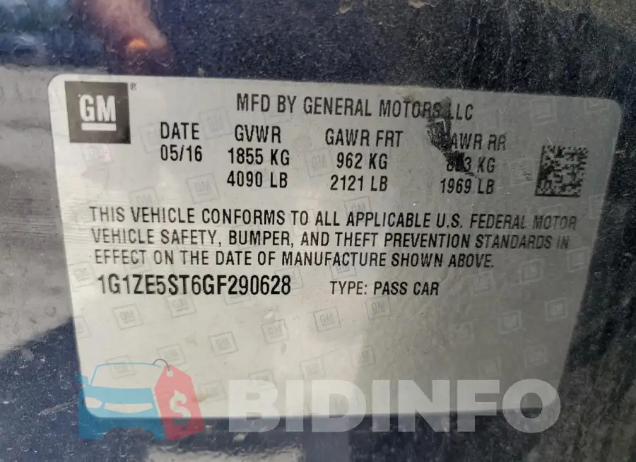 1G1ZE5ST6GF290628 Photo# 13