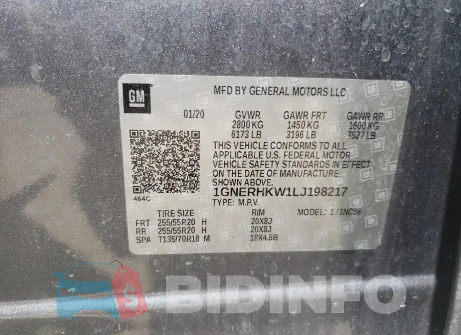 1GNERHKW1LJ198217 Photo# 13