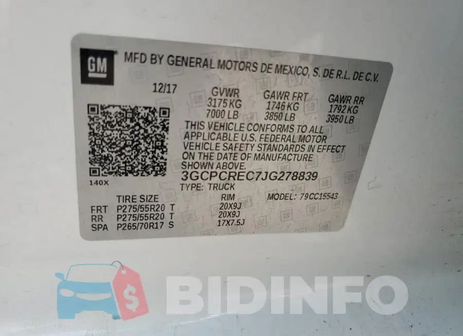 3GCPCREC7JG278839 Photo# 12