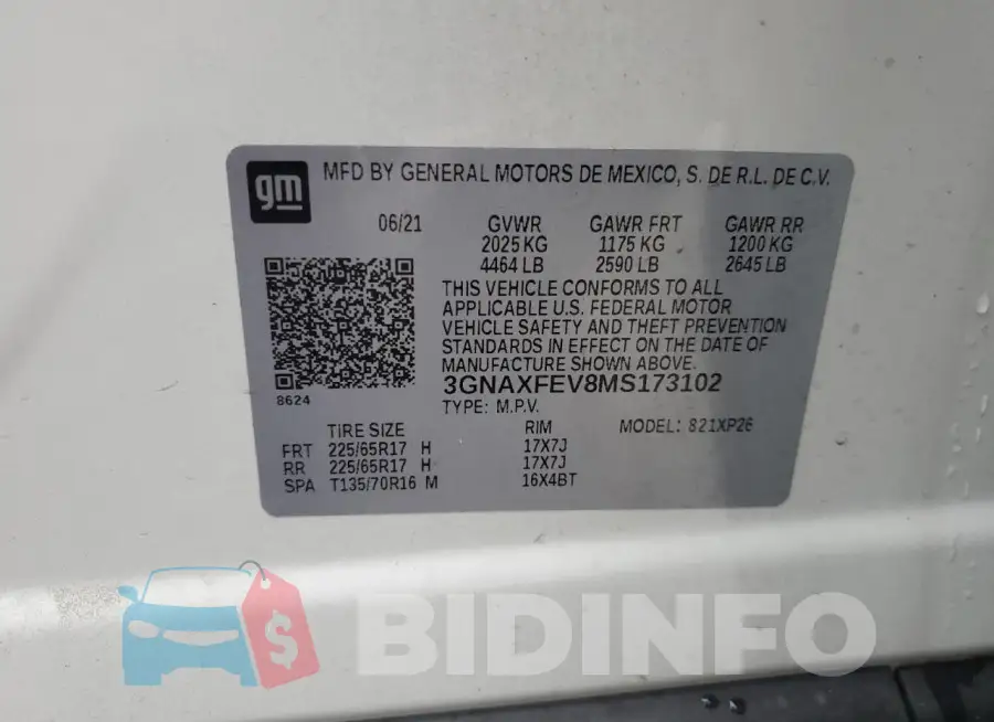 3GNAXFEV8MS173102 Photo# 13
