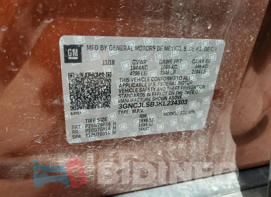 3GNCJLSB3KL234303 Photo# 14