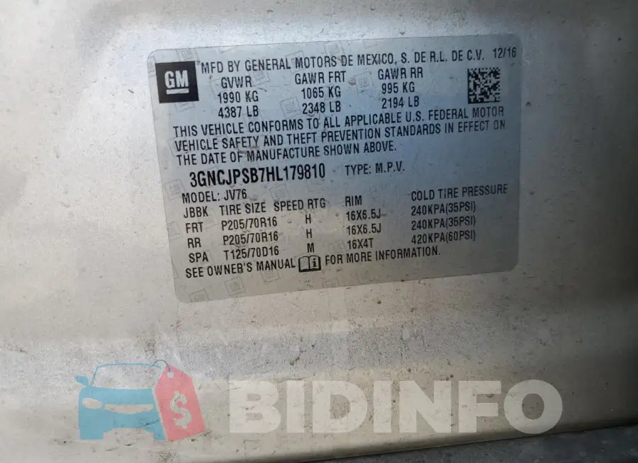 3GNCJPSB7HL179810 Photo# 13