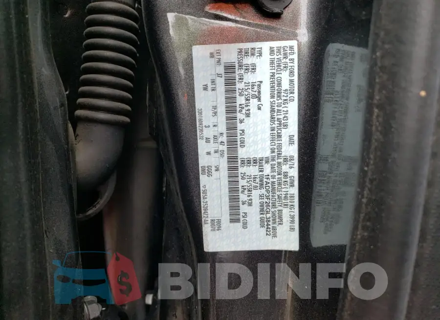 1FADP3F26GL384422 Photo# 13