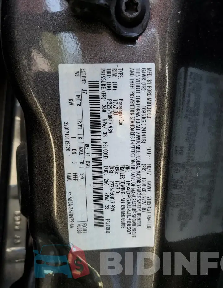 1FADP5AU4JL100507 Photo# 12