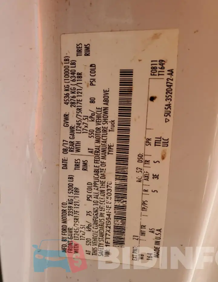 1FT7X2B64HEE50370 Photo# 12
