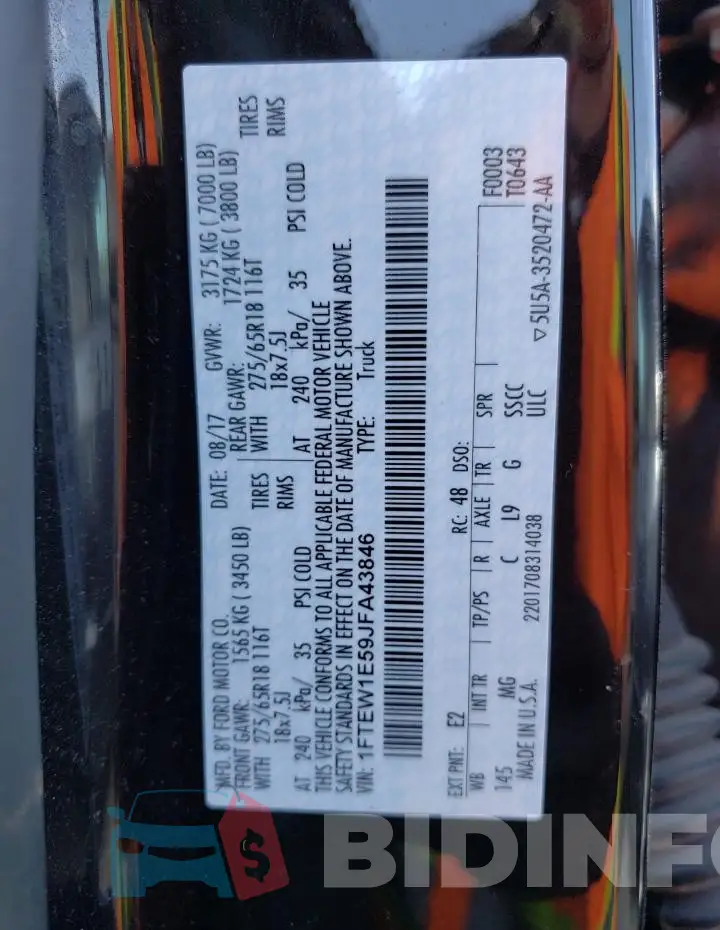 1FTEW1E59JFA43846 Photo# 12