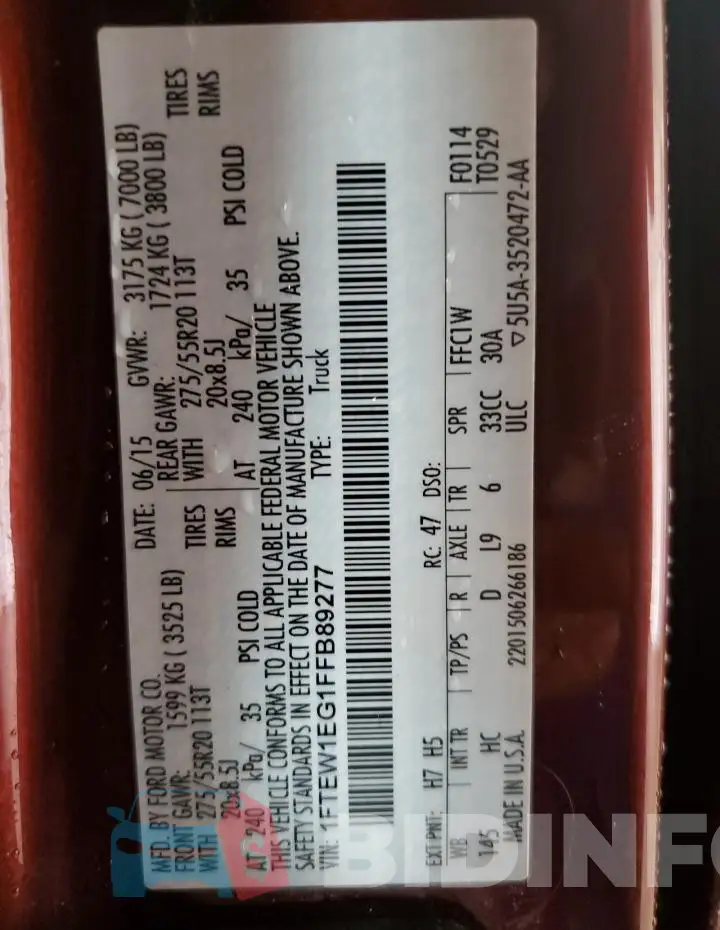 1FTEW1EG1FFB89277 Photo# 12