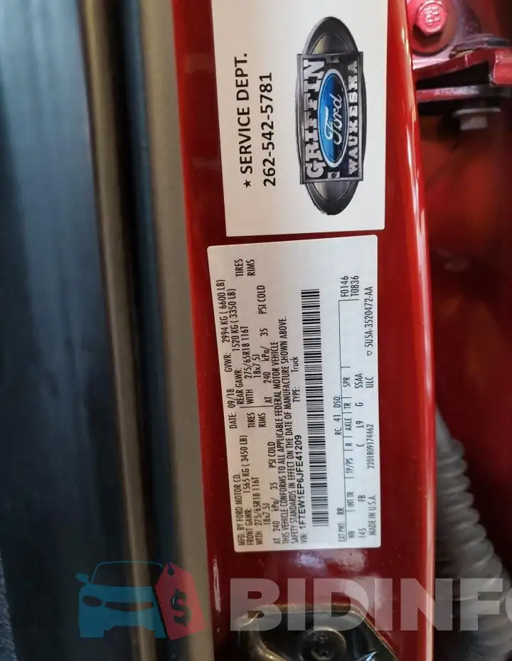 1FTEW1EP6JFE41209 Photo# 12
