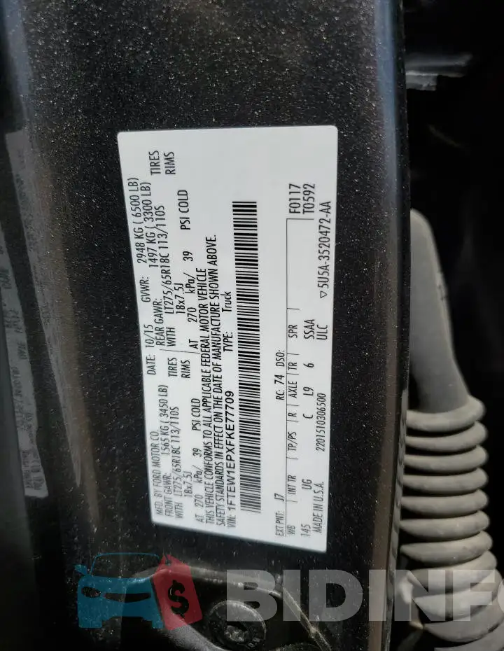 1FTEW1EPXFKE77709 Photo# 12