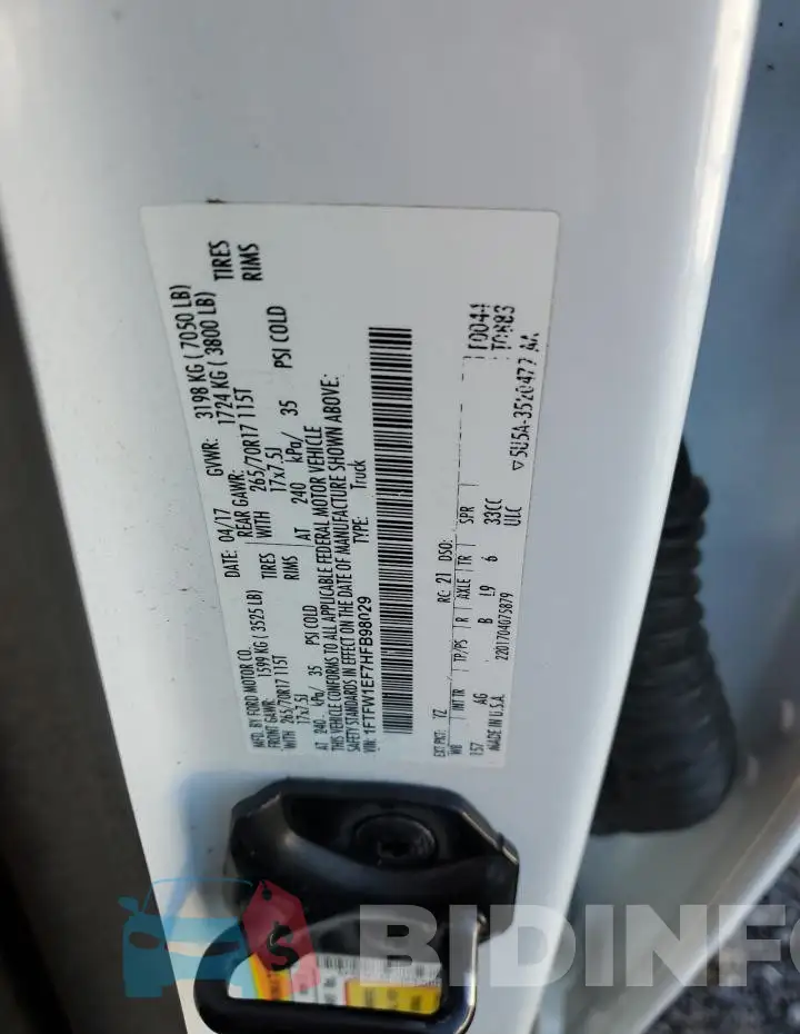 1FTFW1EF7HFB98029 Photo# 12