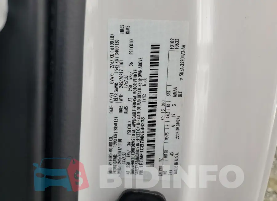 1FTMF1CB7MKE46238 Photo# 12