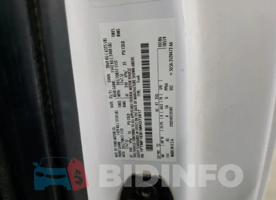 1FTMF1EB1MKD73817 Photo# 12