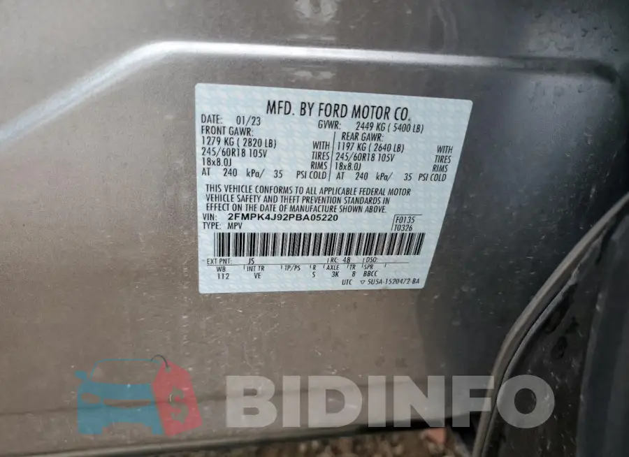 2FMPK4J92PBA05220 Photo# 13