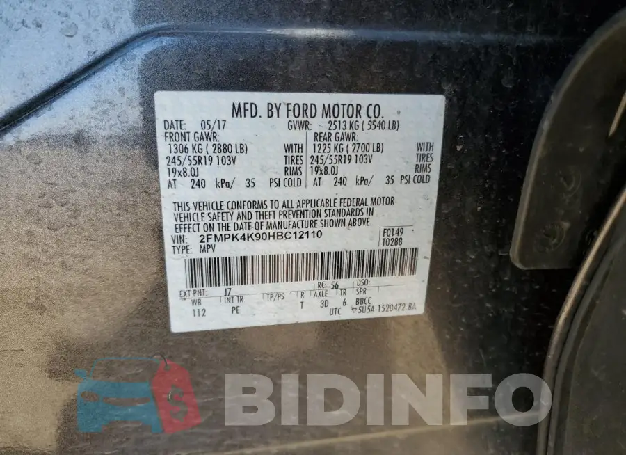 2FMPK4K90HBC12110 Photo# 12
