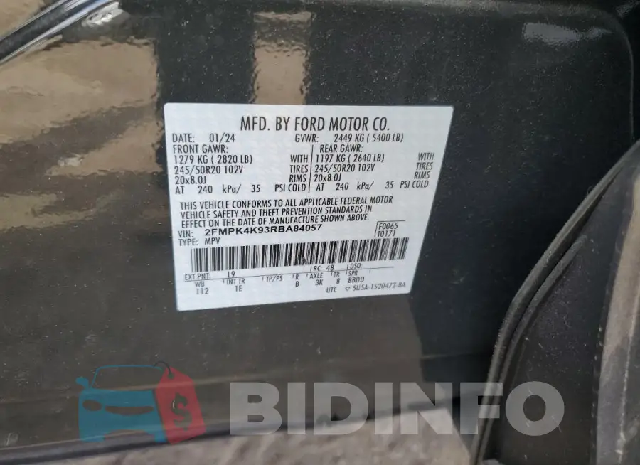 2FMPK4K93RBA84057 Photo# 14